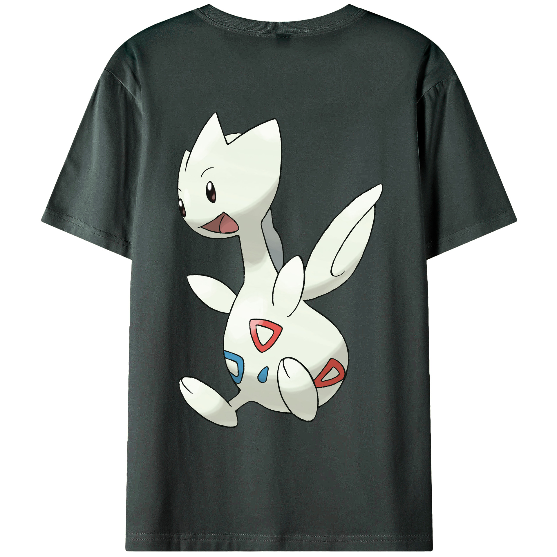 （画像用） ポケットモンスター Pokémon 綿100％ メンズ半袖Tシャツ（バックプリント） 通気性